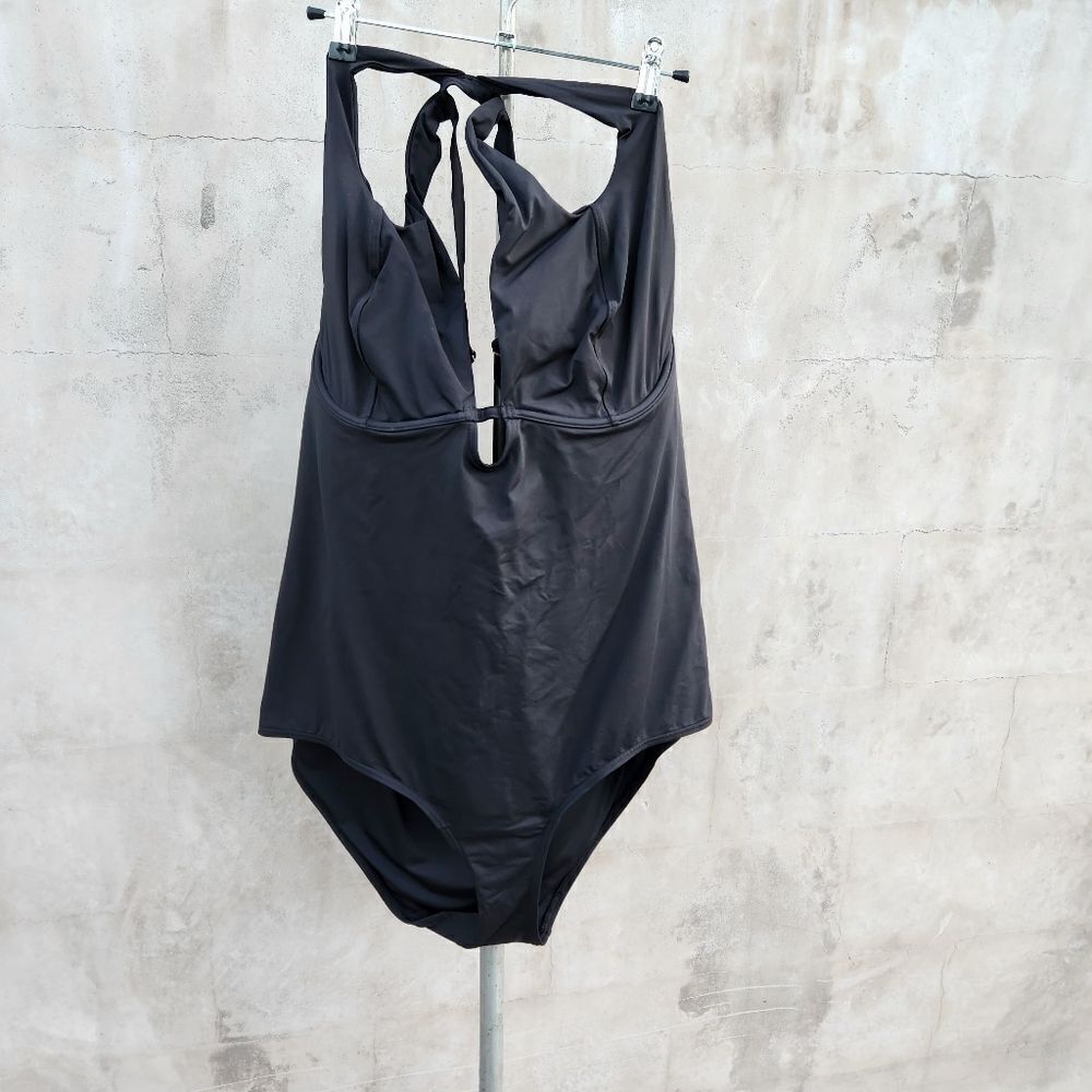 City chic black one piece swim